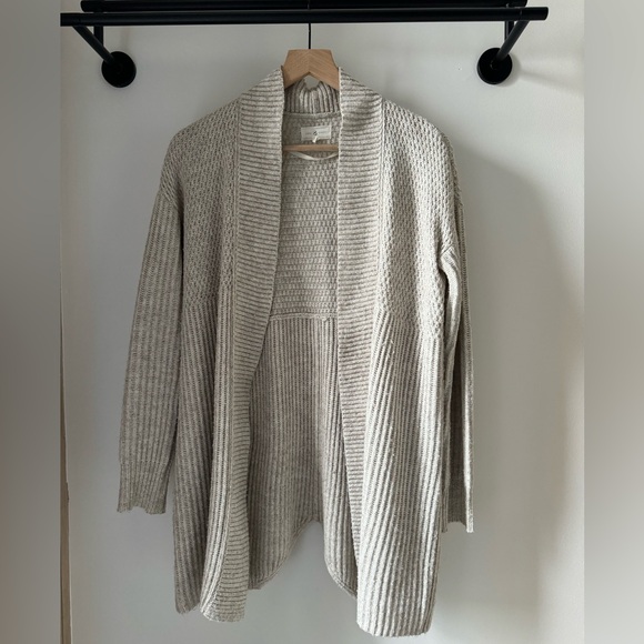 Lou & Grey Knit Cardigan Sweater in Oatmeal - Picture 2 of 8